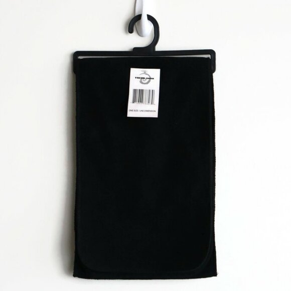 Black polyester winter scarf - Mens/Womens - NWT - 48" x 8" - Picture 1 of 4